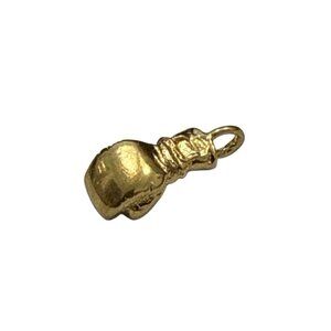 Boxing Glove Sports Charm Necklace Gold Color Pendant No Chain New